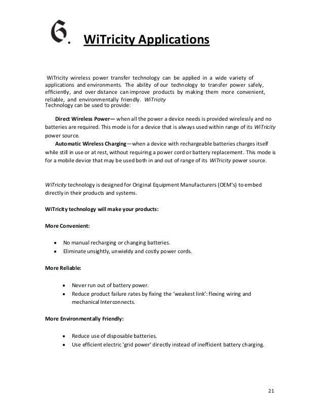 witricity seminar report